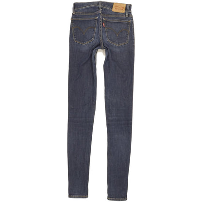 Levi's 710 Super Women Blue Skinny Slim Stretch Jeans W24 L31