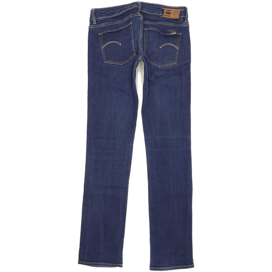 G-Star Women Blue Straight Slim Stretch Jeans W28 L32