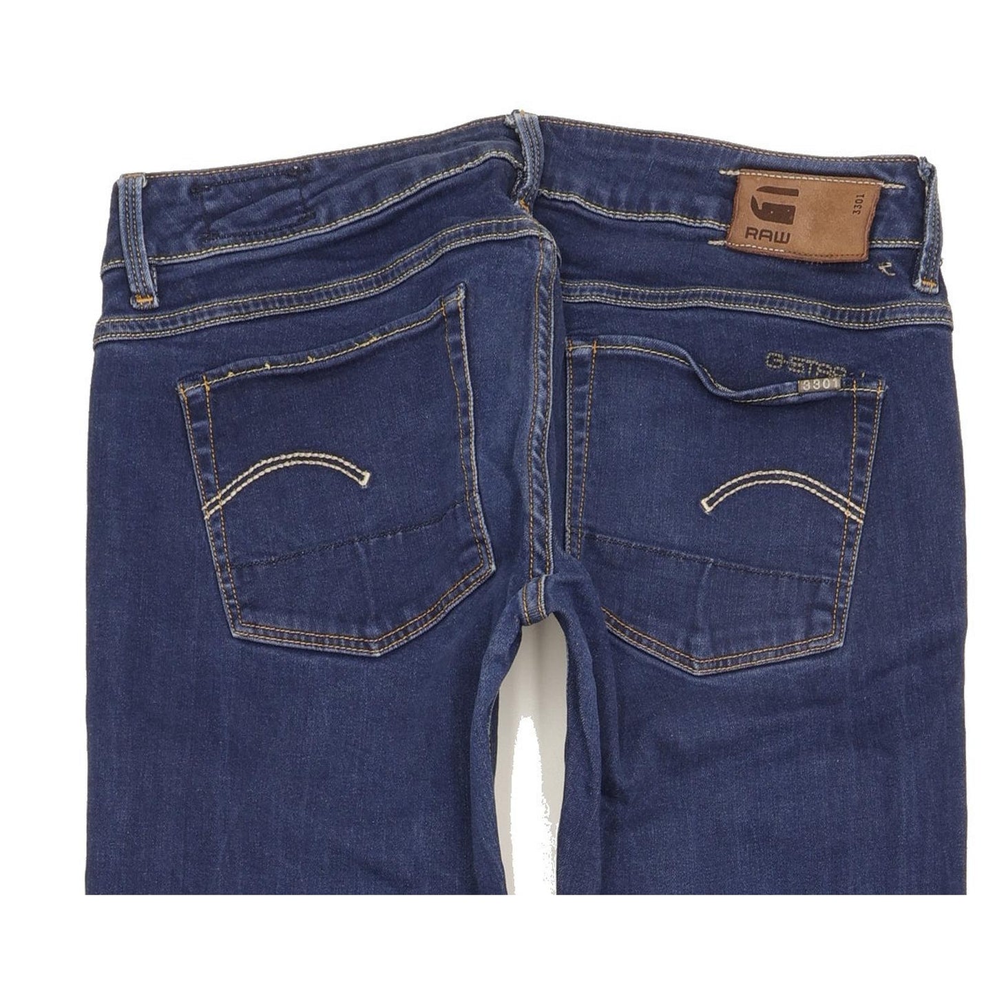 G-Star Women Blue Straight Slim Stretch Jeans W28 L32
