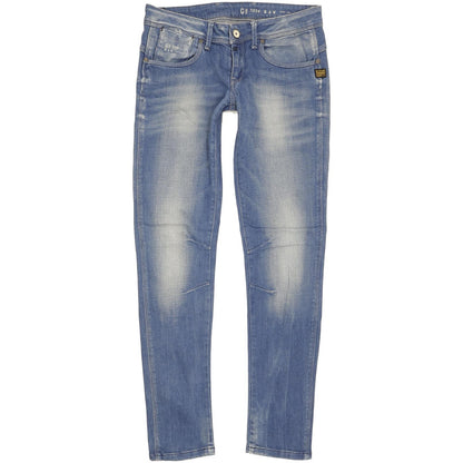 G-Star Refender Women Blue Skinny Slim Stretch Jeans W28 L31