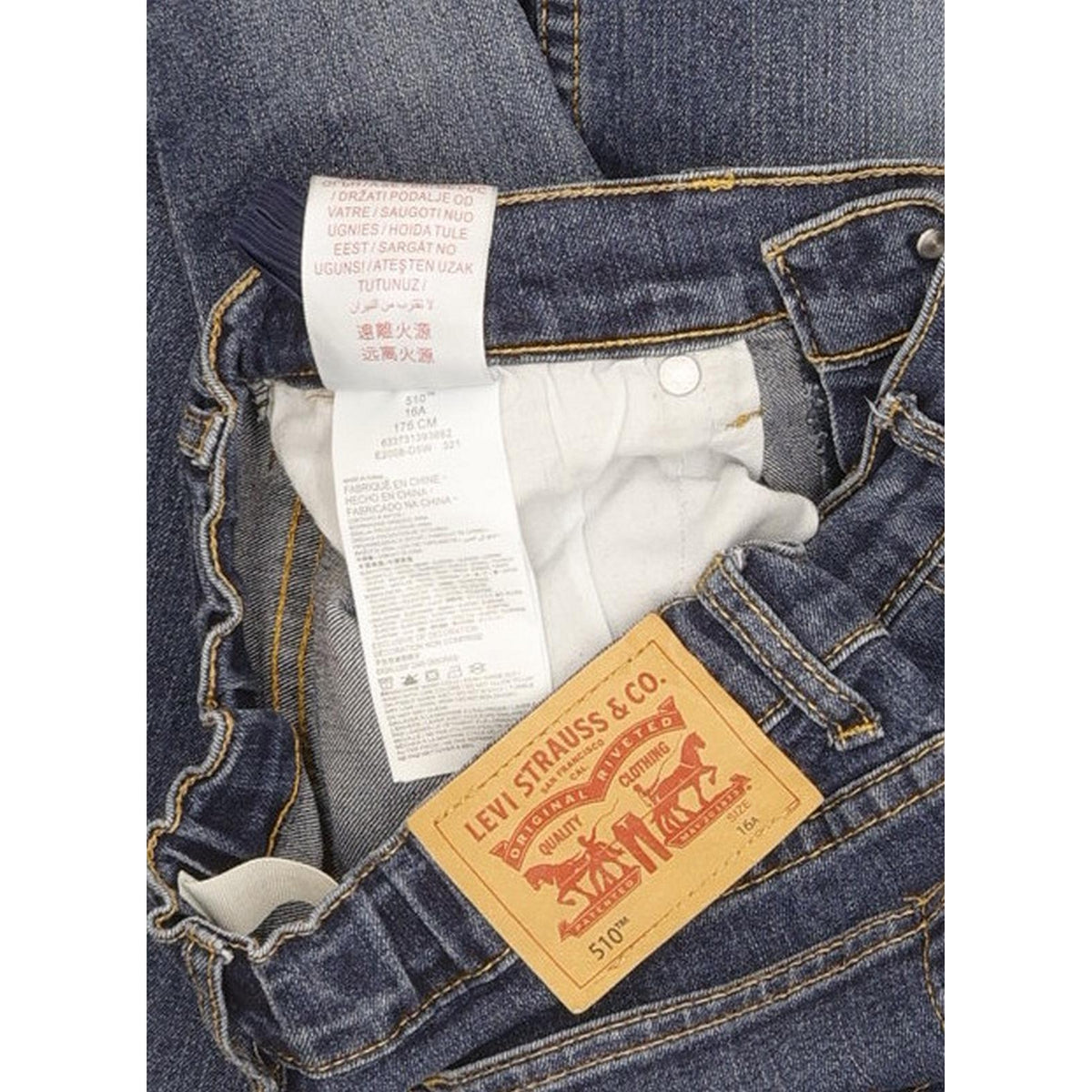 Levi's 510 Kids Blue Skinny Slim Stretch Jeans W26 L31