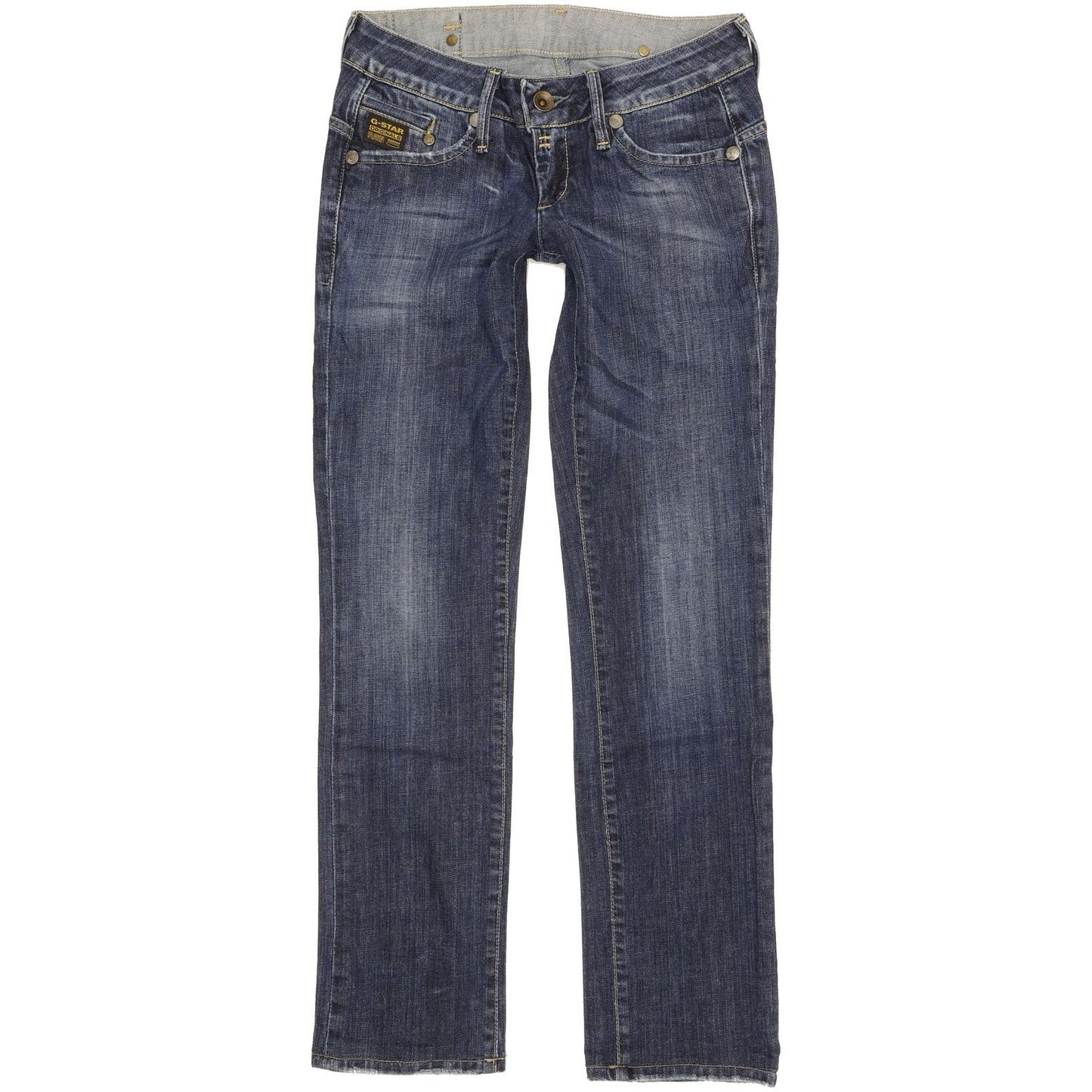 G-Star Women Blue Straight Slim Stretch Jeans W26 L29