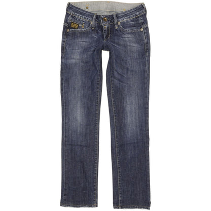 G-Star Women Blue Straight Slim Stretch Jeans W26 L29