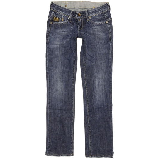 G-Star Women Blue Straight Slim Stretch Jeans W26 L29