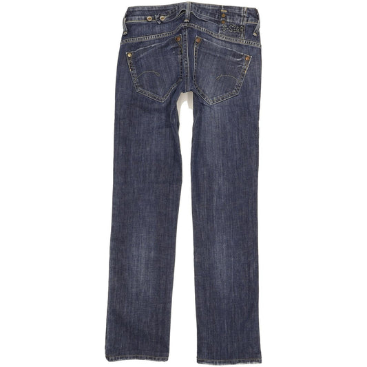 G-Star Women Blue Straight Slim Stretch Jeans W26 L29