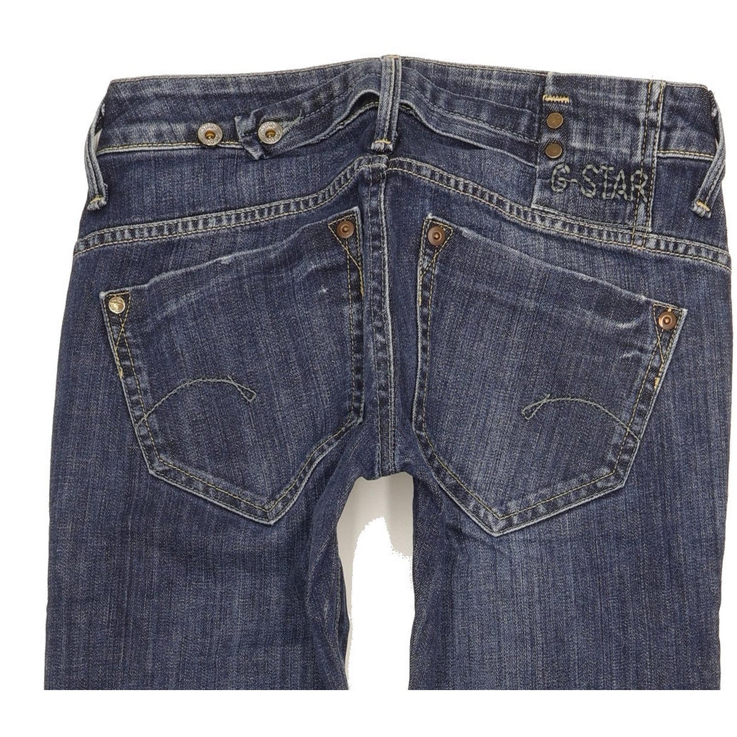 G-Star Women Blue Straight Slim Stretch Jeans W26 L29