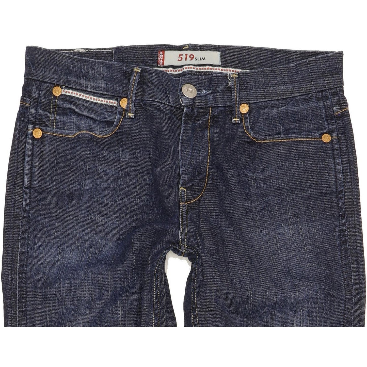 Levi's 519 Men Blue Straight Slim Stretch Jeans W30 L34
