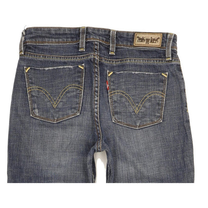 Levi's 627 Women Blue Straight Slim Stretch Jeans W28 L29