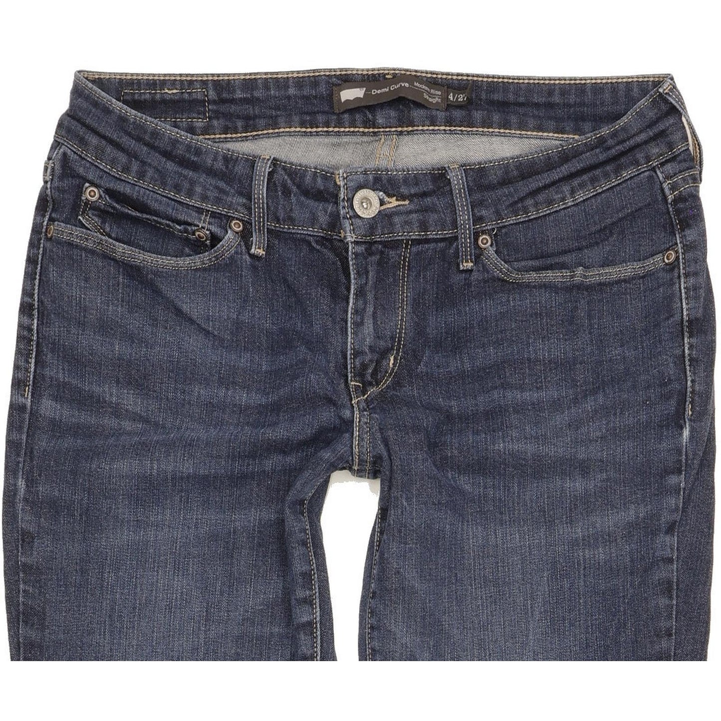 Levi's Demi Curve Women Blue Straight Slim Stretch Jeans W27 L33