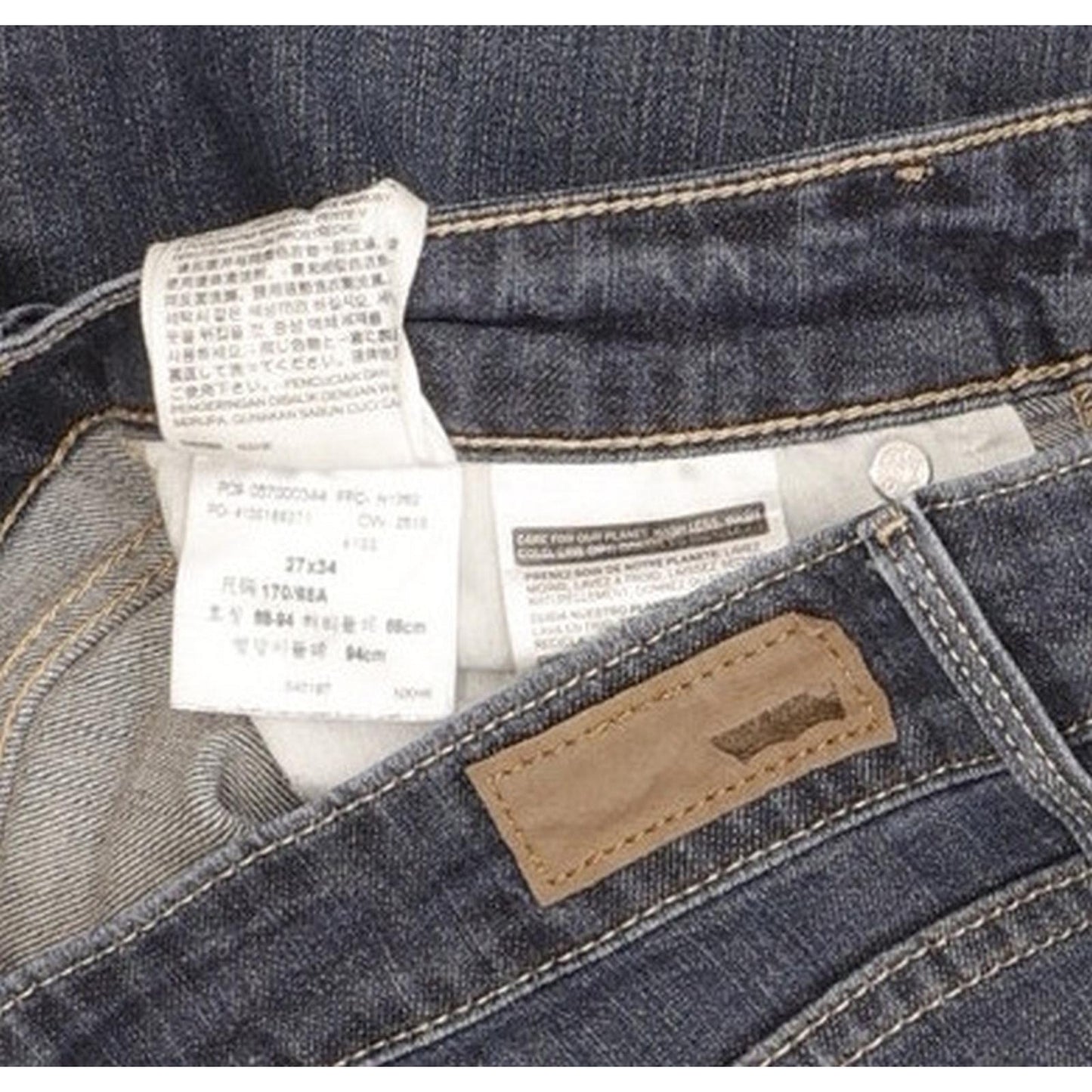 Levi's Demi Curve Women Blue Straight Slim Stretch Jeans W27 L33