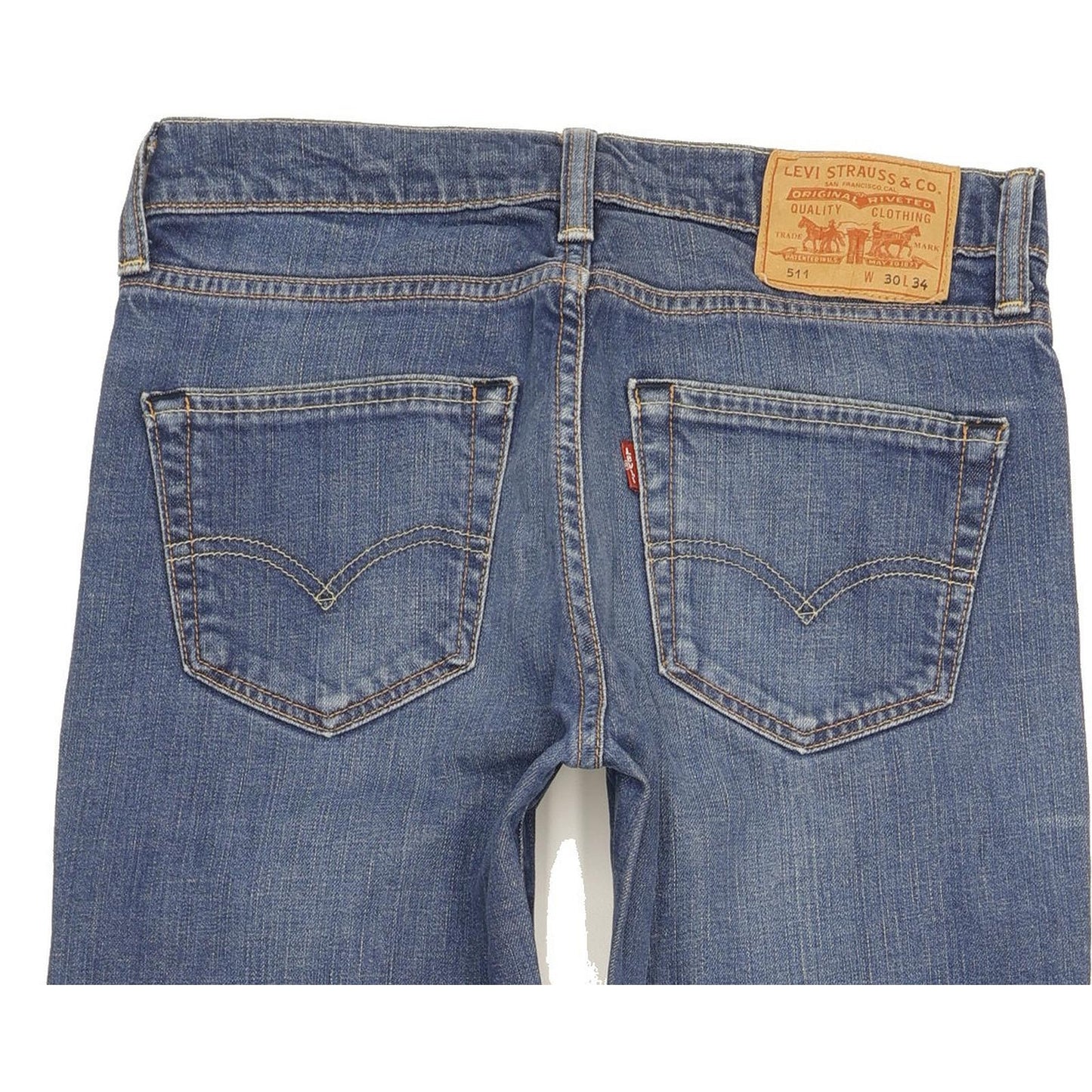 Levi's 511 Men Blue Straight Slim Stretch Jeans W30 L33
