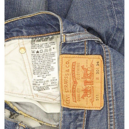 Levi's 511 Men Blue Straight Slim Stretch Jeans W30 L33