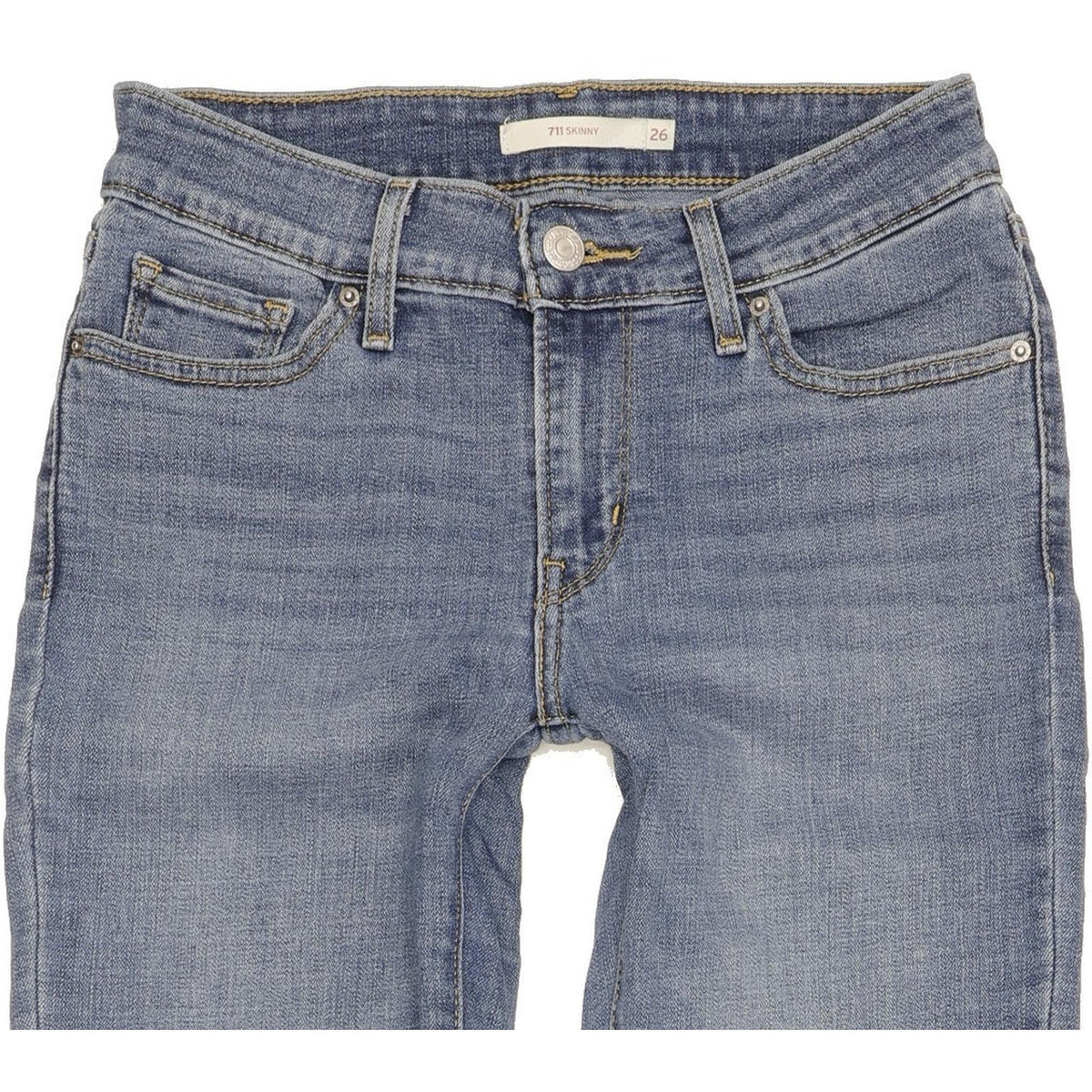 Levi's 711 Women Blue Skinny Slim Stretch Jeans W26 L29