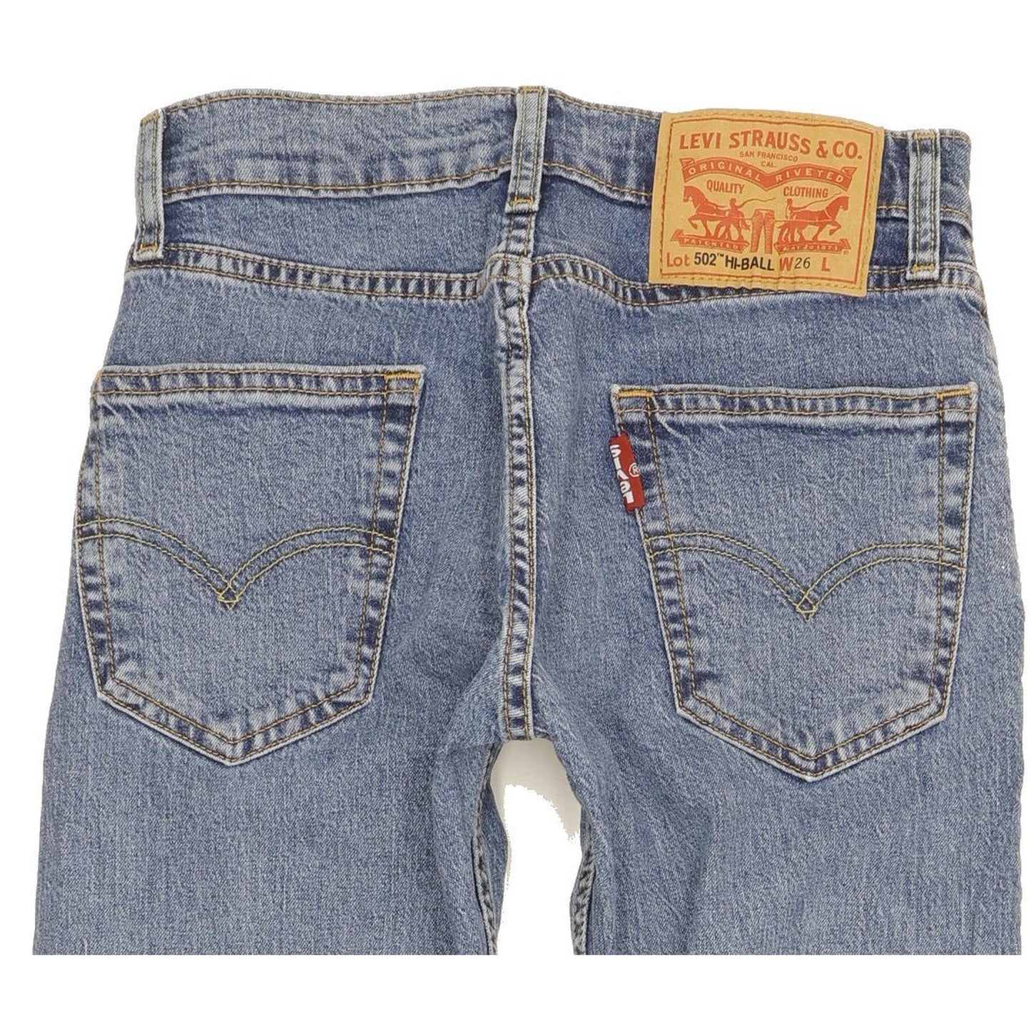 Levi's 502 Hi-Ball Men Blue Tapered Regular Stretch Jeans W26 L29