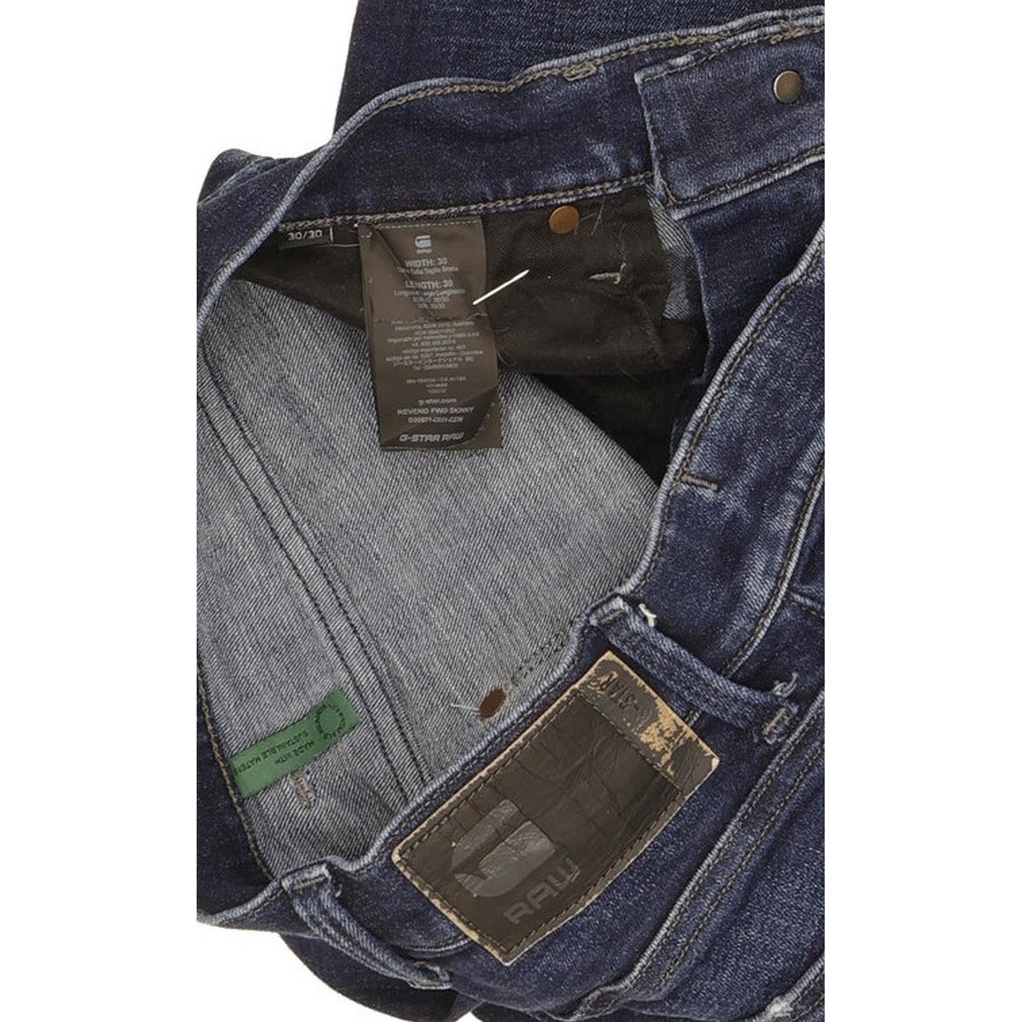G-Star Revend Men Blue Straight Slim Stretch Jeans W30 L30