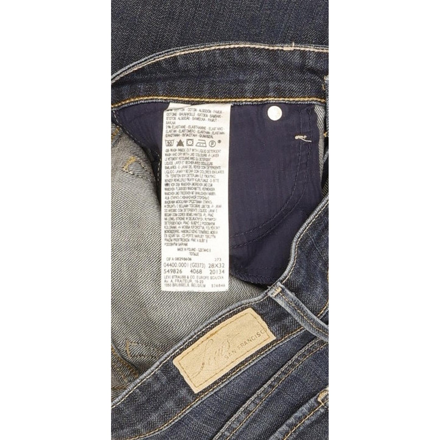 Levi's Slight Curve Women Blue Straight Classic Stretch Jeans W28 L32