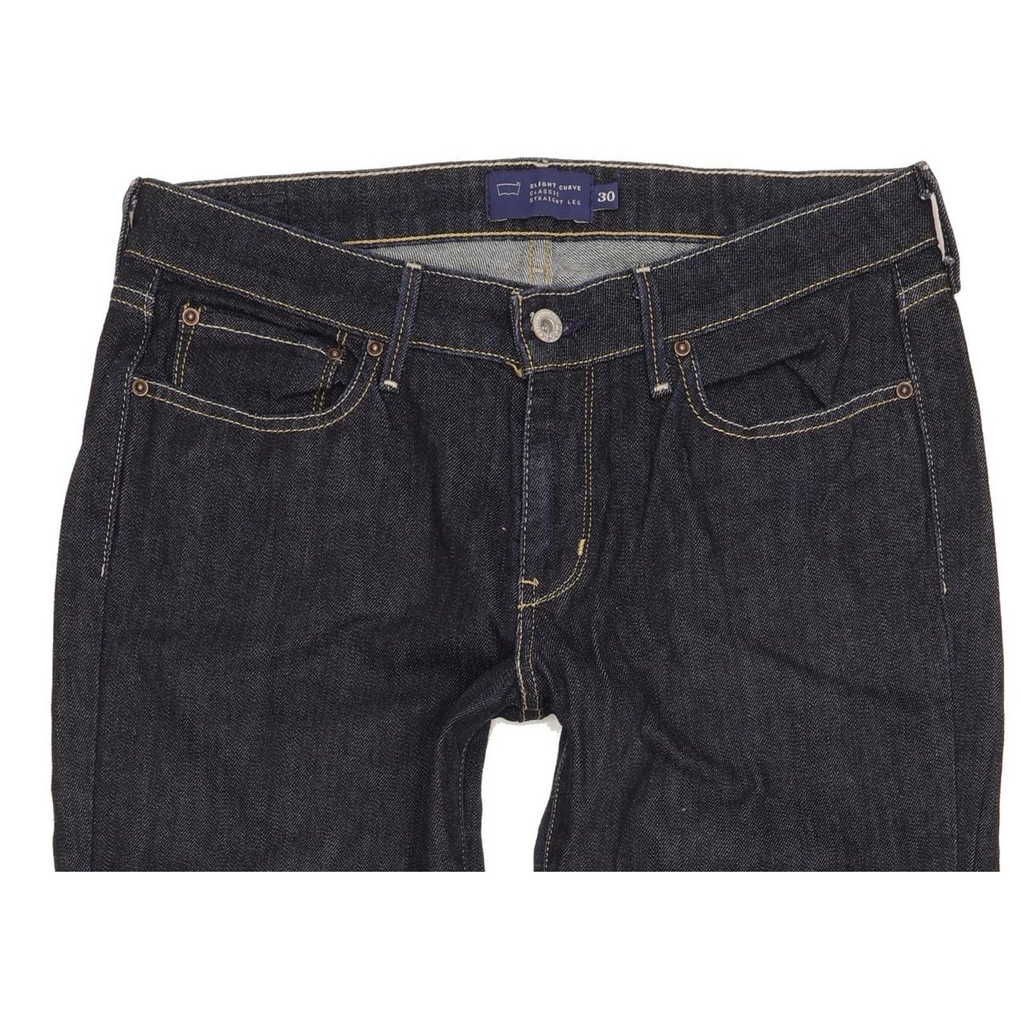 Levi's Slight Curve Women Navy Straight Classic Stretch Jeans W30 L32