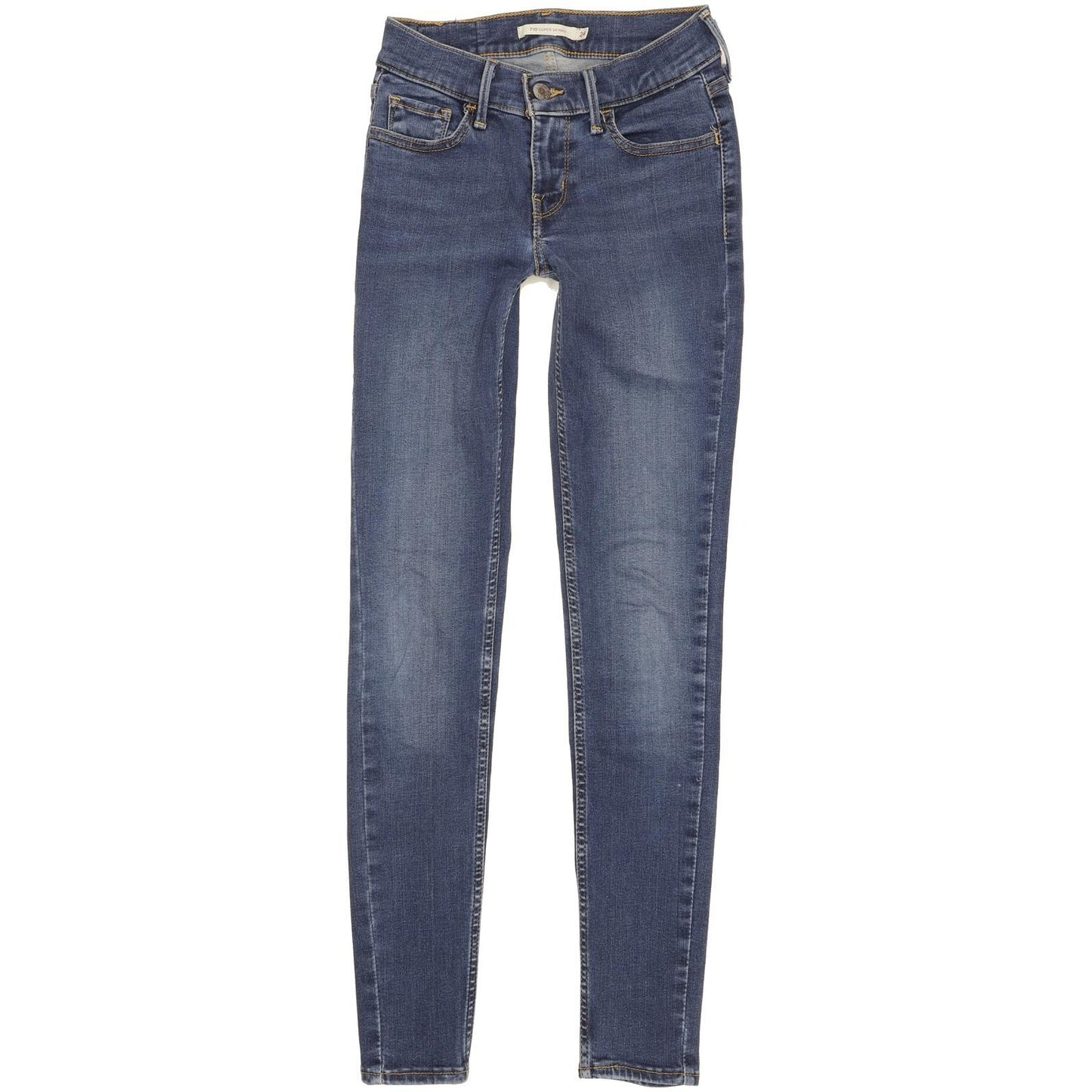 Levi's 710 Super Women Blue Skinny Slim Stretch Jeans W24 L29