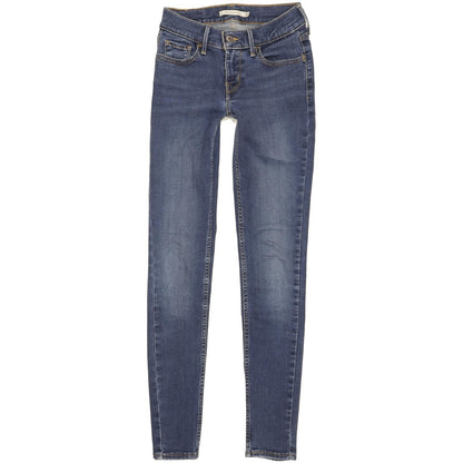 Levi's 710 Super Women Blue Skinny Slim Stretch Jeans W24 L29