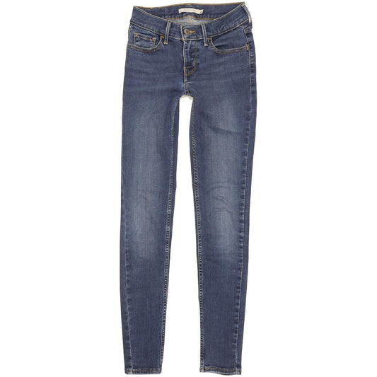 Levi's 710 Super Women Blue Skinny Slim Stretch Jeans W24 L29