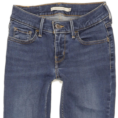 Levi's 710 Super Women Blue Skinny Slim Stretch Jeans W24 L29