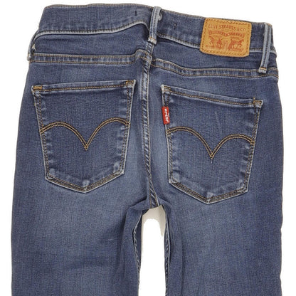 Levi's 710 Super Women Blue Skinny Slim Stretch Jeans W24 L29