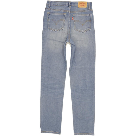 Levi's Ribcage Kids Blue Straight Slim Stretch Jeans High Waisted W26 L32