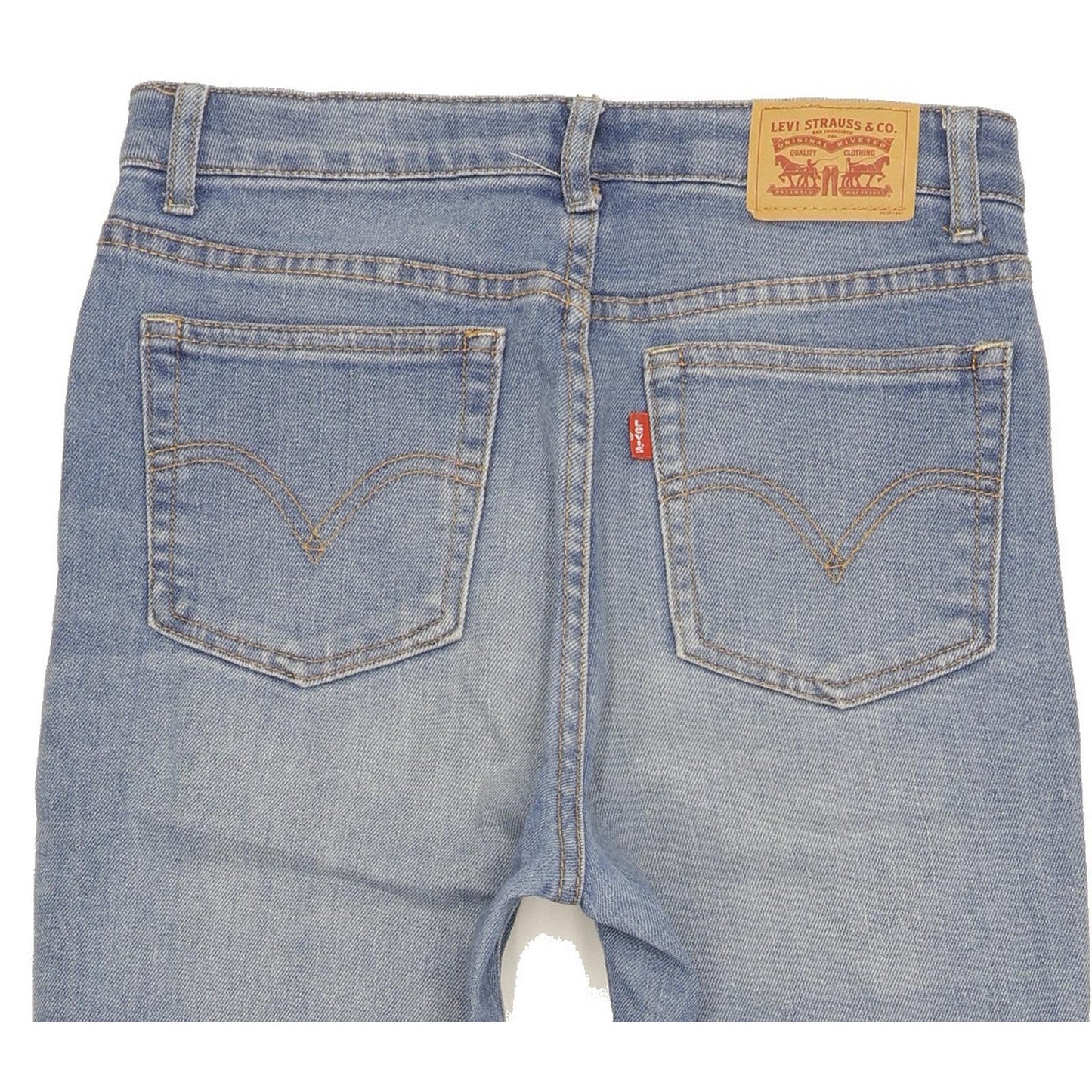 Levi's Ribcage Kids Blue Straight Slim Stretch Jeans High Waisted W26 L32
