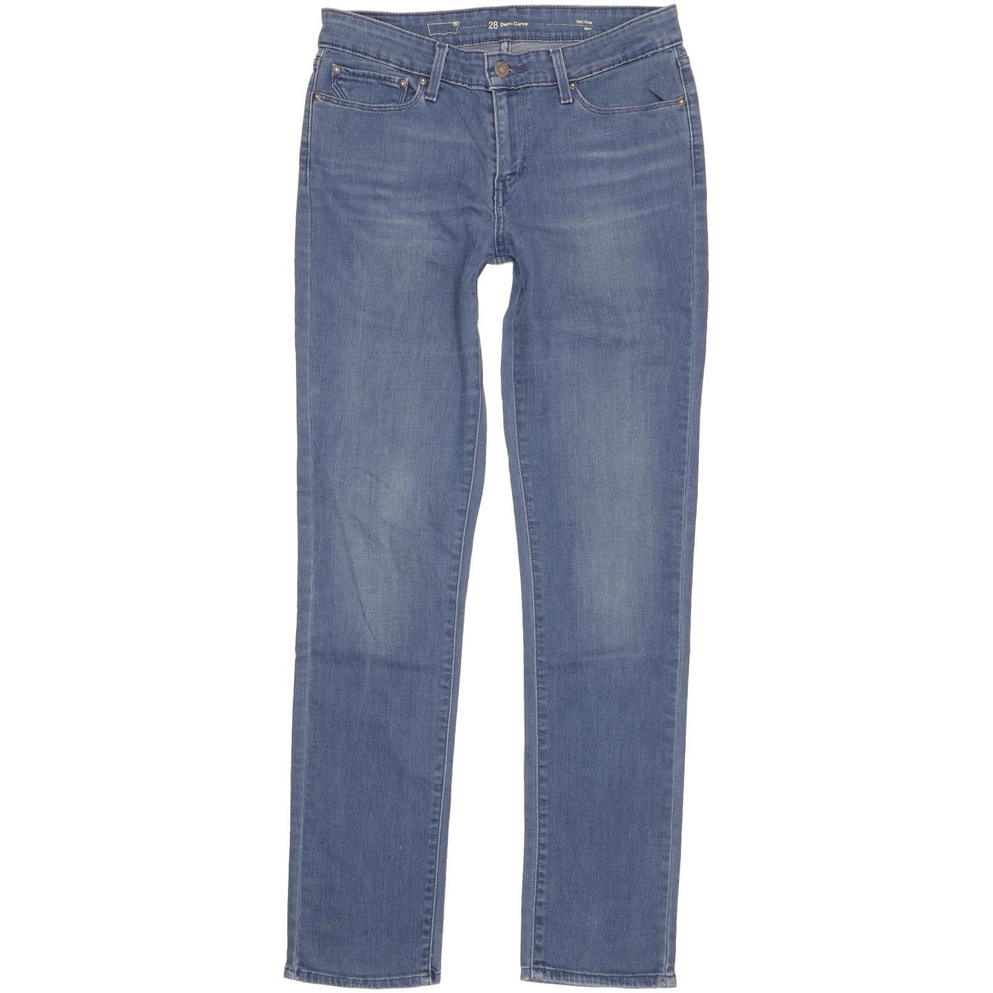 Levi's Demi Curve Women Blue Straight Slim Stretch Jeans W28 L32