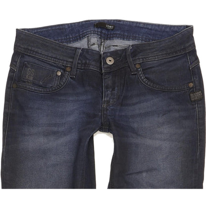 G-Star Attacc Women Navy Straight Slim Stretch Jeans W29 L32