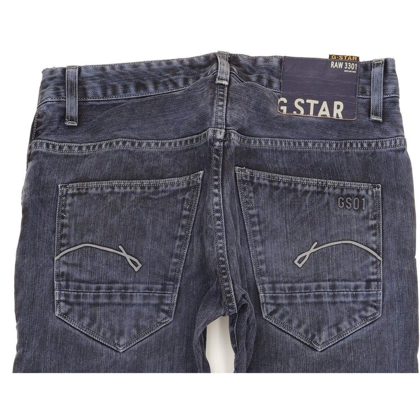 G-Star Morris Low Men Blue Straight Slim Jeans W31 L32