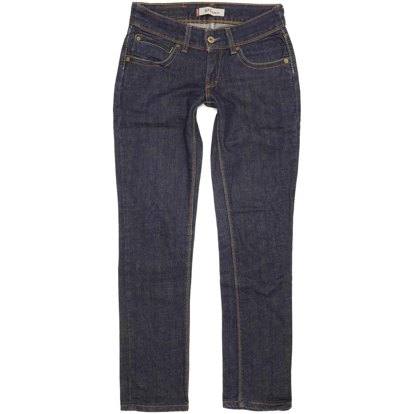 Levi's 571 Men Blue Straight Slim Stretch Jeans W27 L29