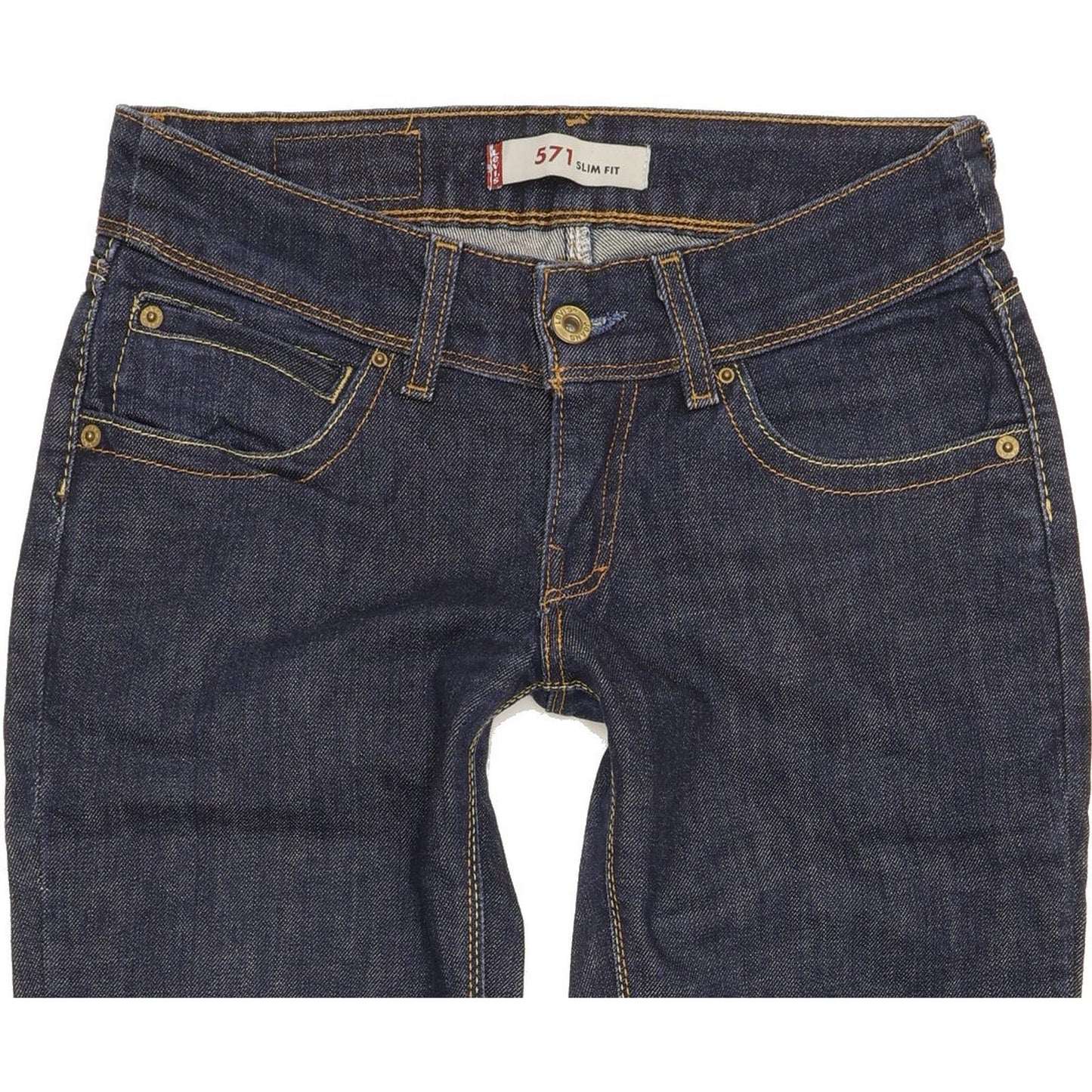 Levi's 571 Men Blue Straight Slim Stretch Jeans W27 L29