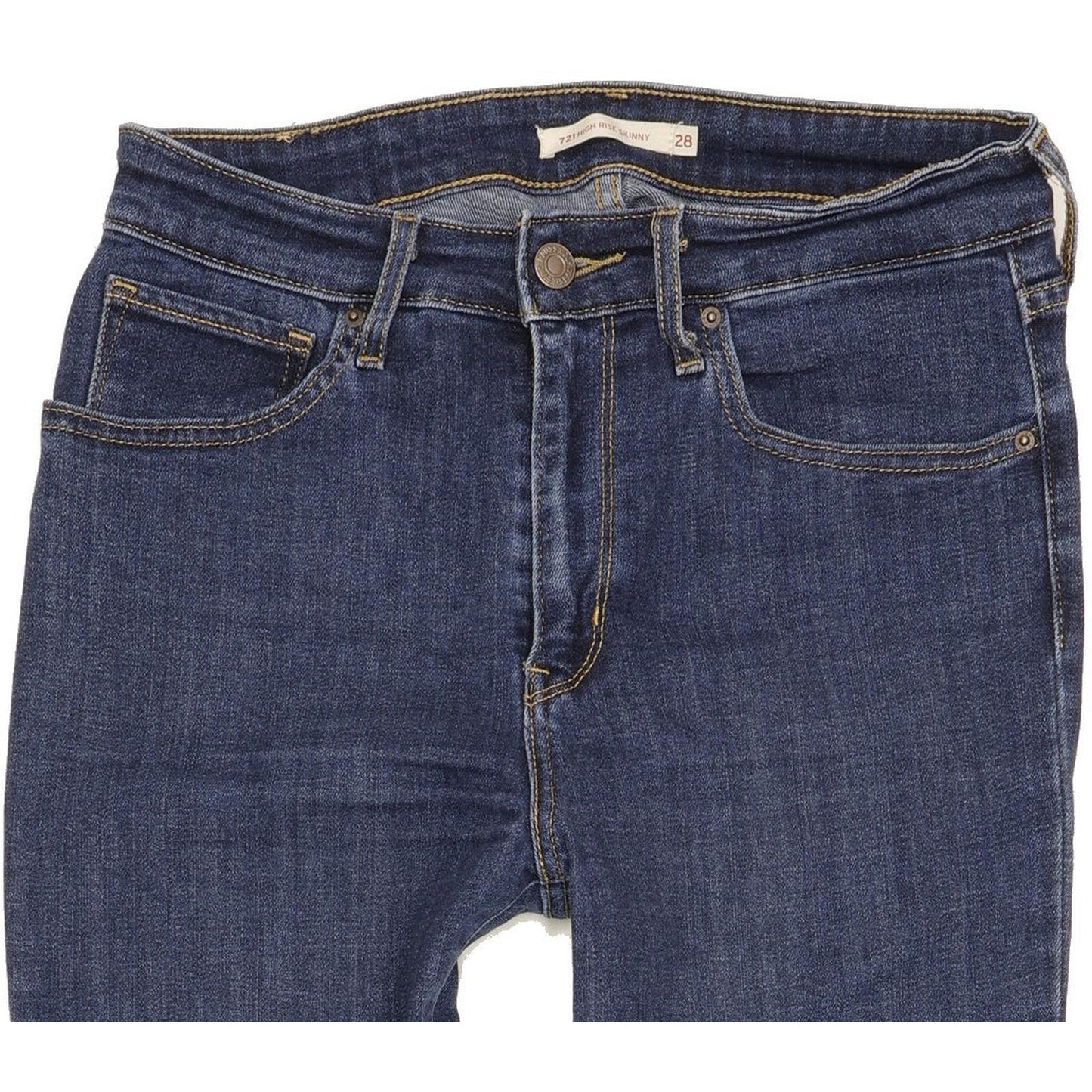 Levi's 721 Blue Skinny Slim Stretch Jeans High Waisted W28 L30