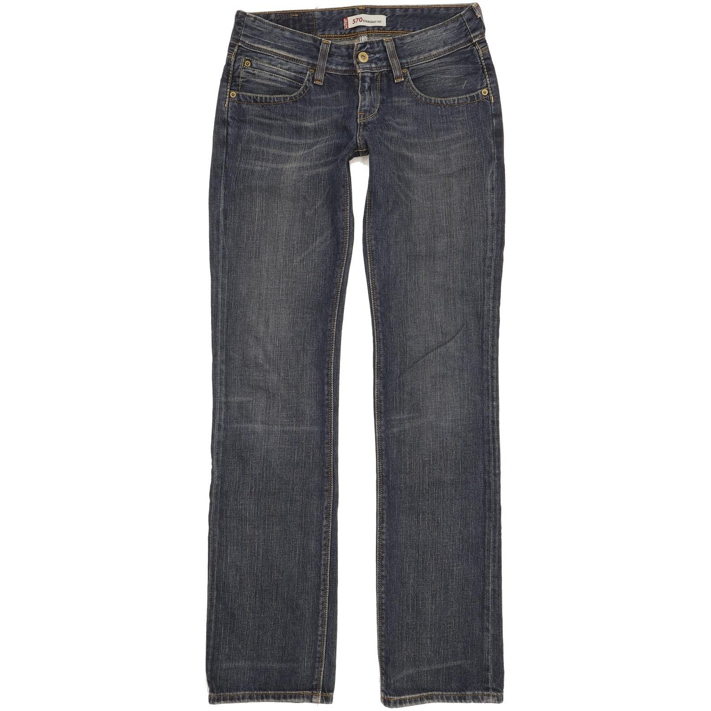 Levi's 570 Women Blue Straight Slim Jeans W27 L34