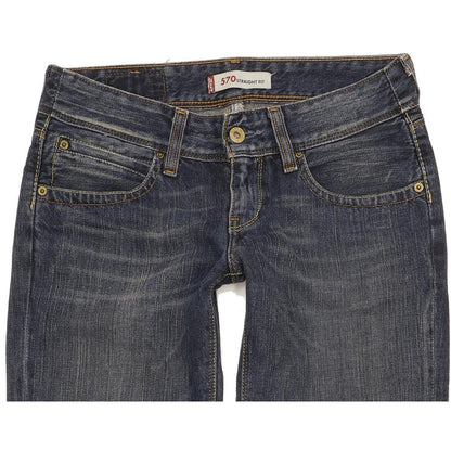Levi's 570 Women Blue Straight Slim Jeans W27 L34