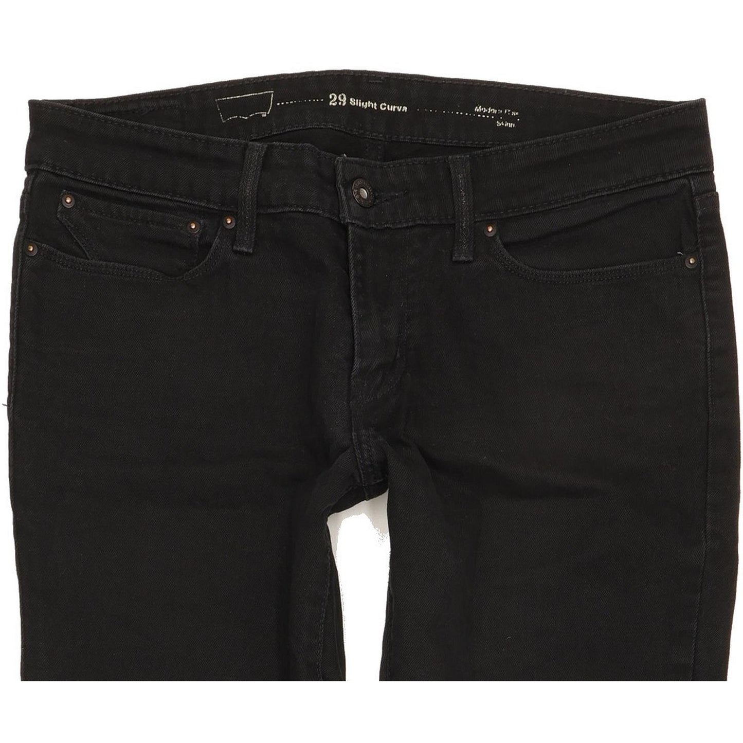 Levi's Slight Curve Women Black Skinny Slim Stretch Jeans W29 L29