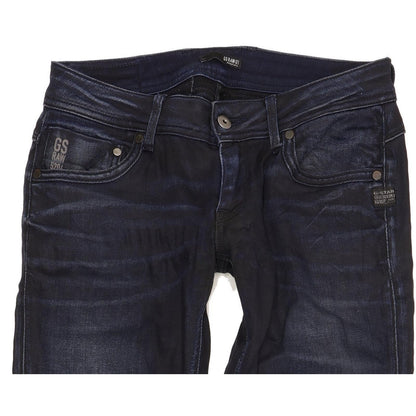 G-Star Attacc Women Navy Straight Slim Stretch Jeans W31 L34