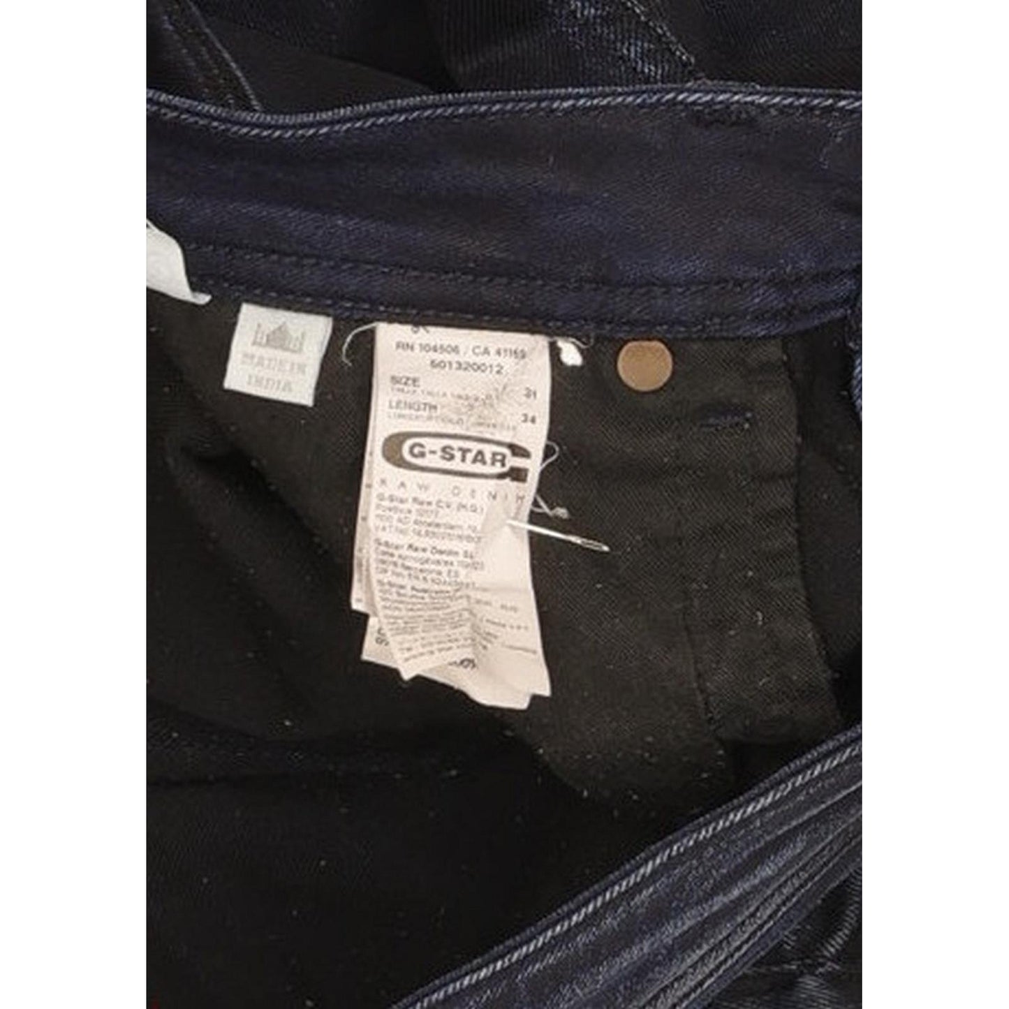 G-Star Attacc Women Navy Straight Slim Stretch Jeans W31 L34