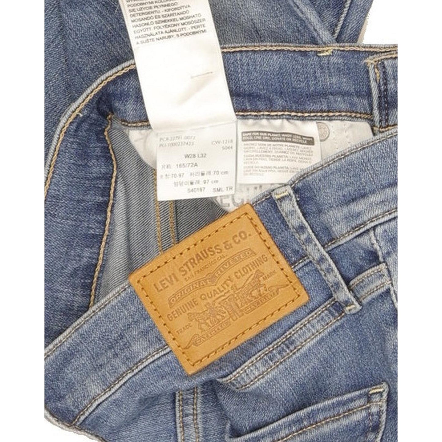 Levi's Mile Blue Skinny Slim Stretch Jeans High Waisted W28 L32