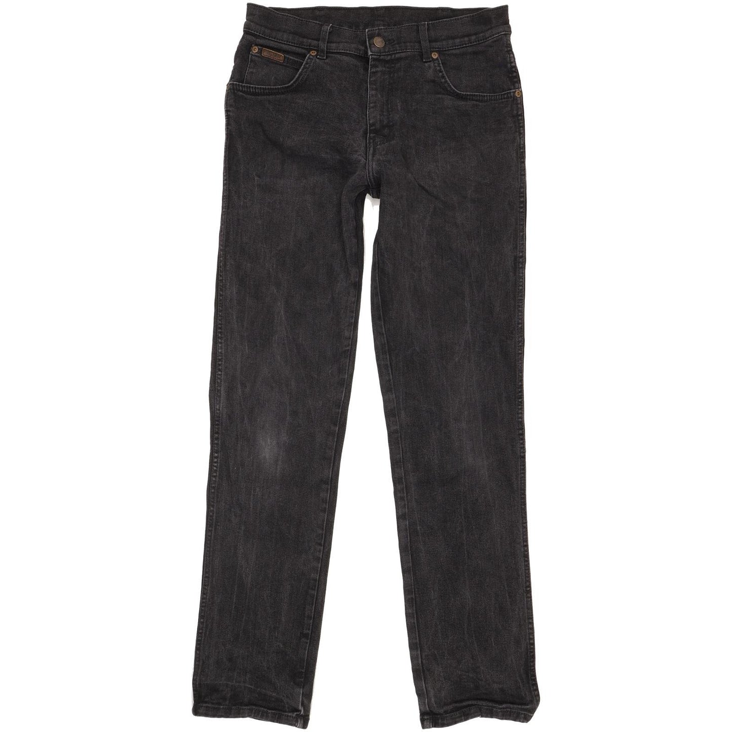 Wrangler Texas Men Black Straight Regular Stretch Jeans W32 L33