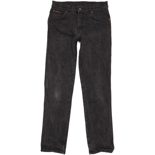 Wrangler Texas Men Black Straight Regular Stretch Jeans W32 L33