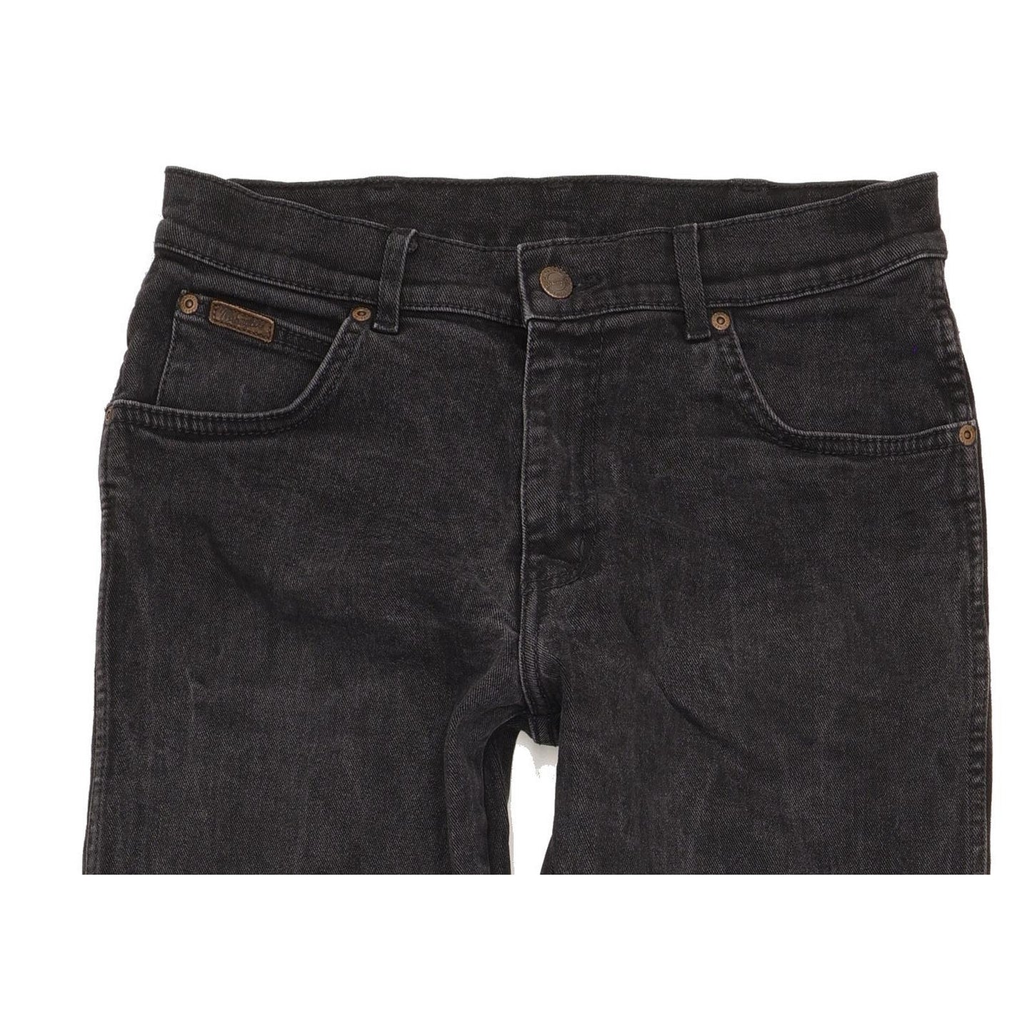 Wrangler Texas Men Black Straight Regular Stretch Jeans W32 L33
