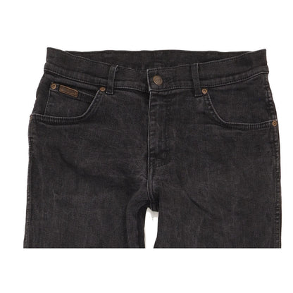 Wrangler Texas Men Black Straight Regular Stretch Jeans W32 L33