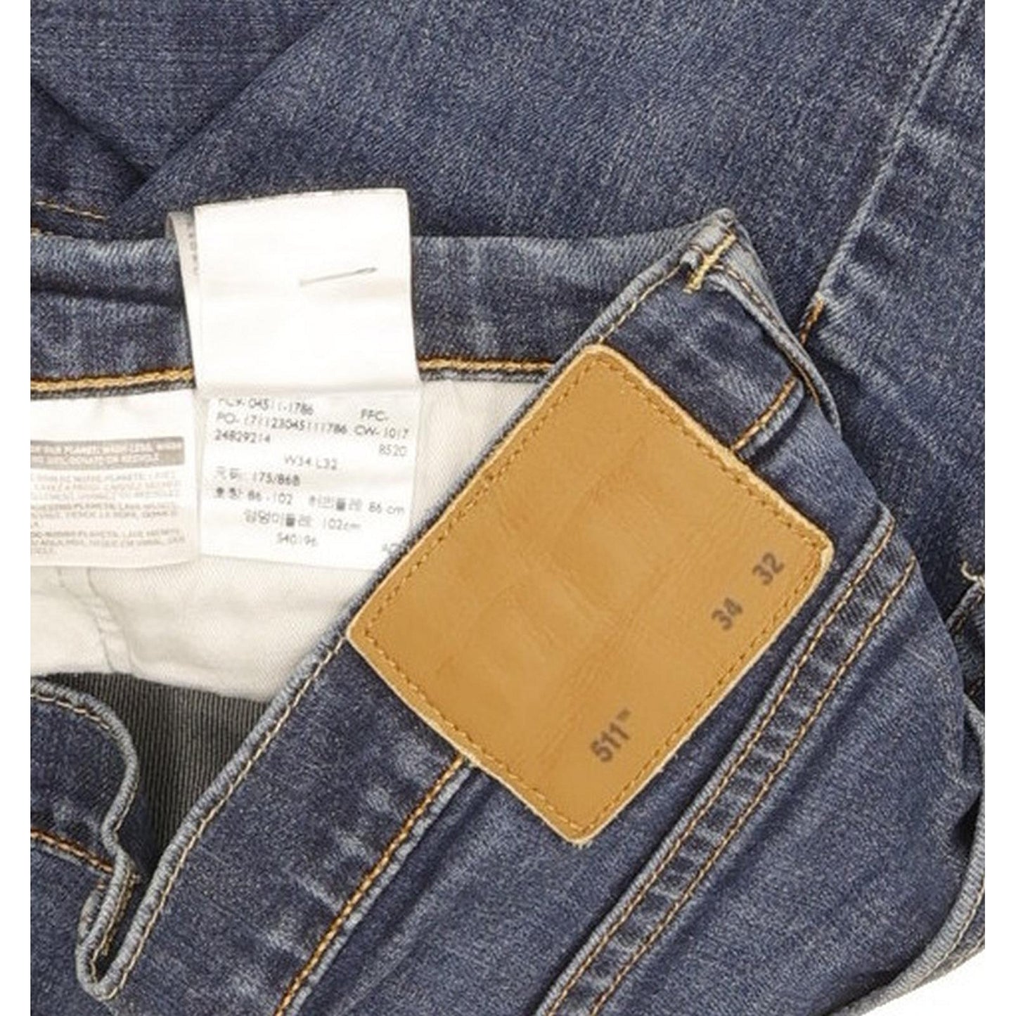 Levi's 511 Men Blue Straight Slim Jeans W34 L31