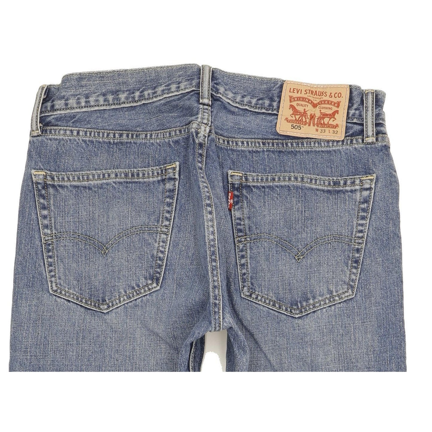 Levi's 505 Men Blue Straight Regular Jeans W33 L31