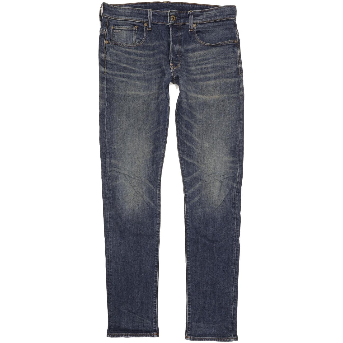 G-Star 3301 Men Blue Tapered Regular Stretch Jeans W33 L36