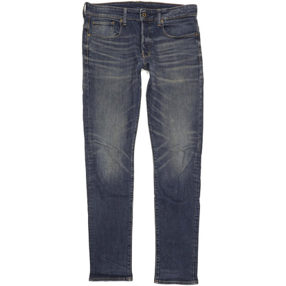 G-Star 3301 Men Blue Tapered Regular Stretch Jeans W33 L36
