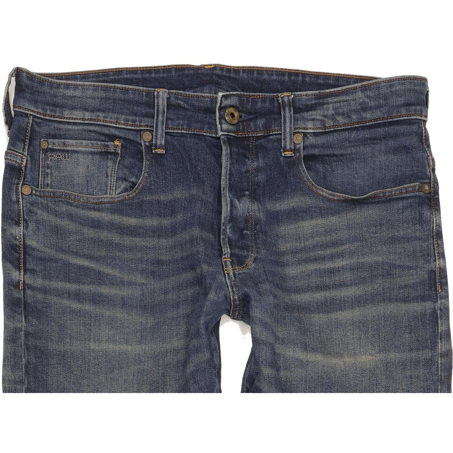 G-Star 3301 Men Blue Tapered Regular Stretch Jeans W33 L36