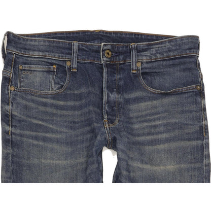 G-Star 3301 Men Blue Tapered Regular Stretch Jeans W33 L36
